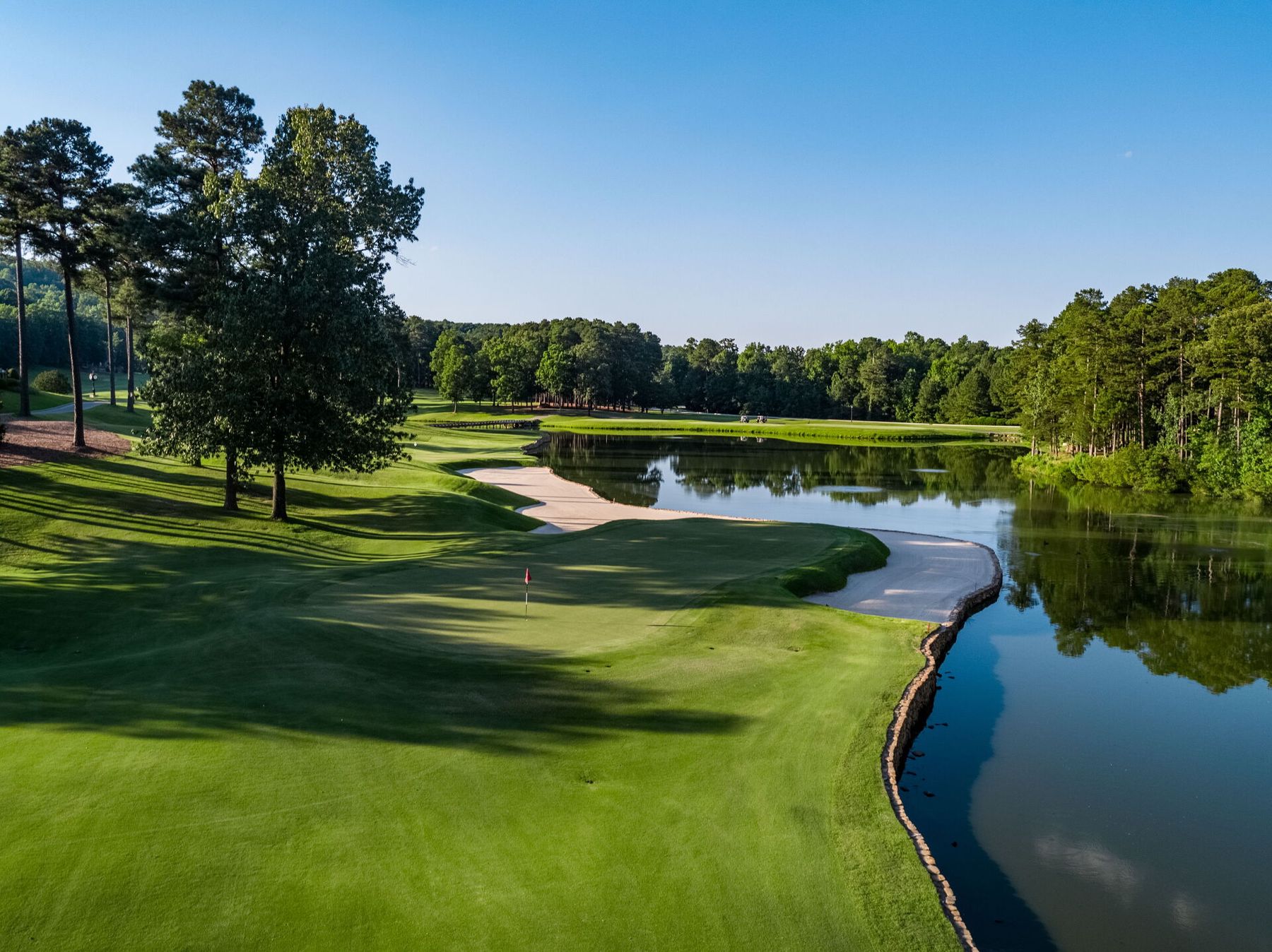 A Triangle golf course at golden hour